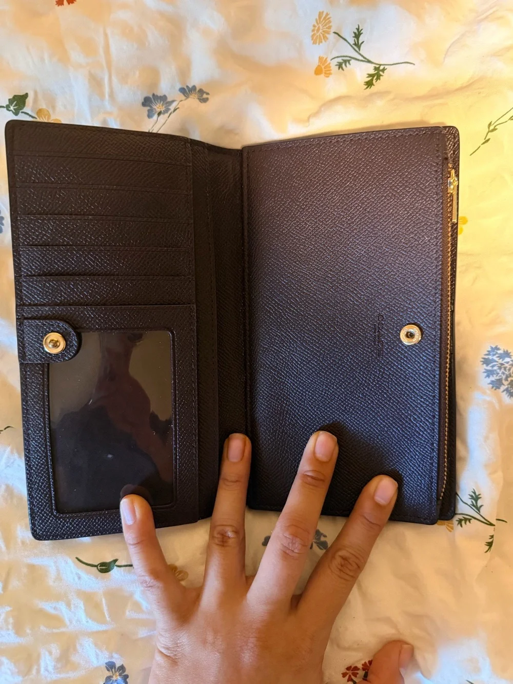 Coach wallet gold